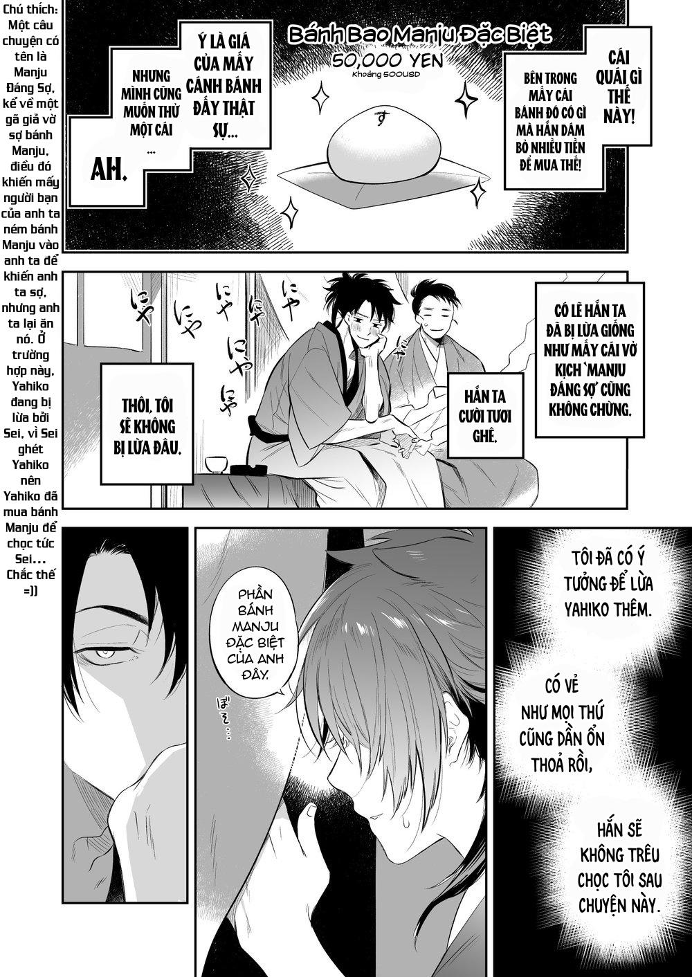 Đọc truyện [BL, 18+] Oneshot Tạp! - Bánh Manju Nhân Trùng Tinh~